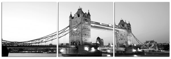 Obraz na plátne - Tower Bridge - panoráma 530ČB (90x30 cm)