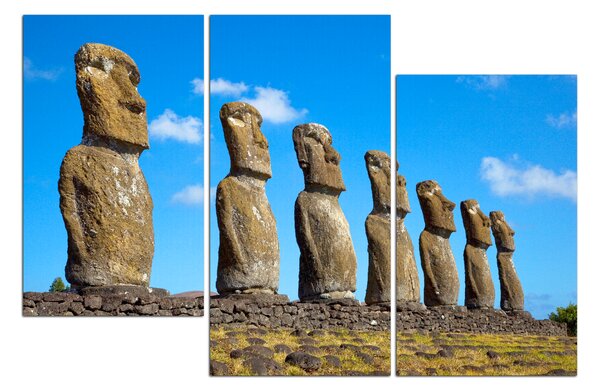 Obraz na plátne - Ahu Akivi moai 1921C (90x60 cm)