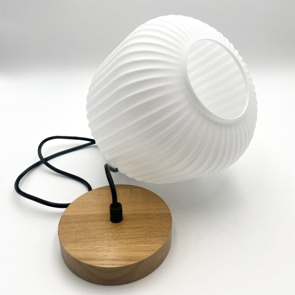 Luster na lanku HARMONY 1xE27/15W/230V pr. 20 cm biela/dub