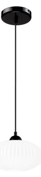 Luster na lanku HARMA 1xE27/15W/230V pr. 25 cm biela/čierna