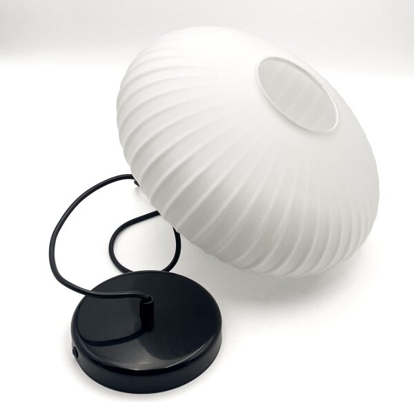 Luster na lanku HARMA 1xE27/15W/230V pr. 30 cm biela/čierna