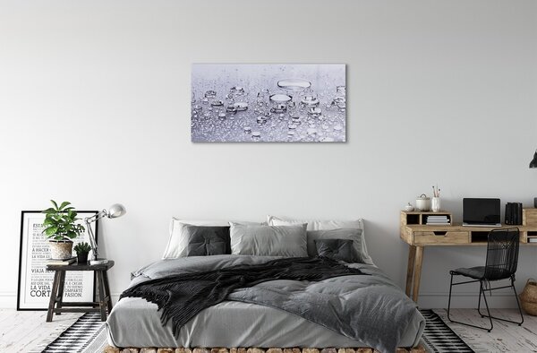 Obraz na skle Vodné kvapky makro 100x50 cm 2 Prívesky