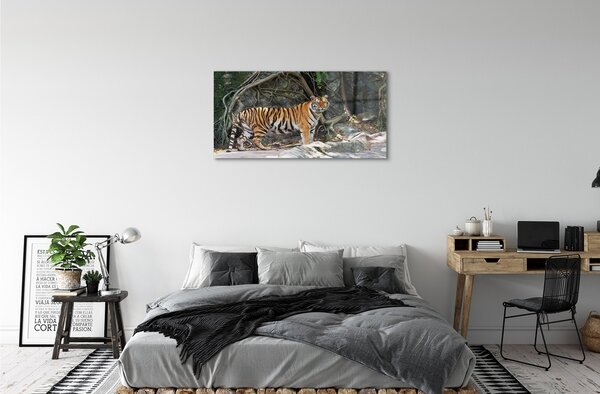 Sklenený obraz tiger džungle 100x50 cm 2 Prívesky