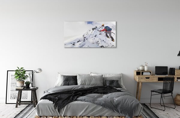Obraz na skle horolezectvo 100x50 cm 2 Prívesky