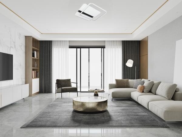 LED Stmievateľné stropné svietidlo LED/95W/230V 3000-6500K biela + diaľkové ovládanie