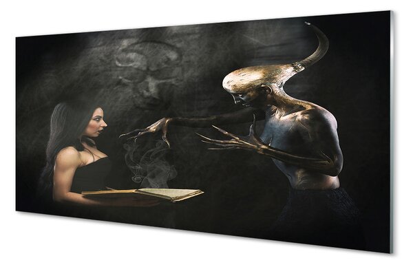 Sklenený obraz Žena temná postava 100x50 cm 2 Prívesky