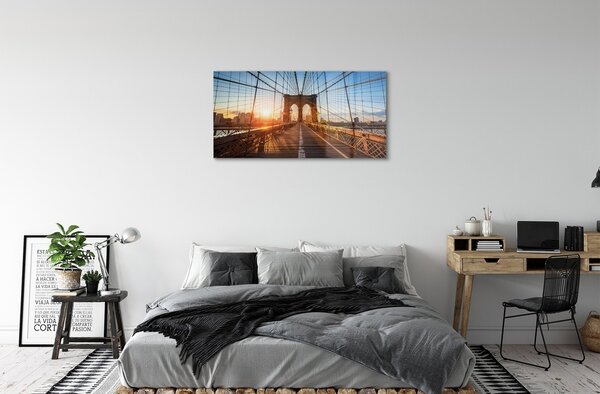 Sklenený obraz Väčšina mrakodrapy svitania 100x50 cm 2 Prívesky