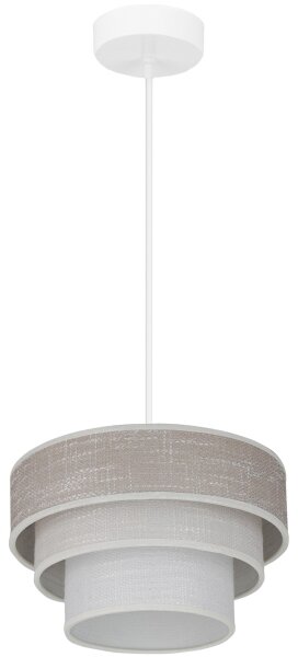 Brilagi - Luster na lanku ALASKA LUNETA 1xE27/15W/230V pr. 25 cm šedá/krémová