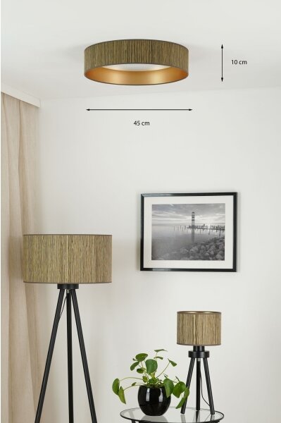 Brilagi - LED Stropné svietidlo BOSTON ROLLER LED/24W/230V pr. 45 cm hnedá/zlatá