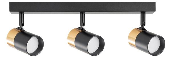 Zuma Line 2204BD-3-BK - Bodové svietidlo FORI 3xGU10/50W/230V čierna/zlatá