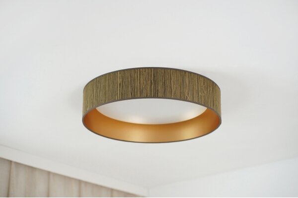 Brilagi - LED Stropné svietidlo BOSTON ROLLER LED/24W/230V pr. 45 cm hnedá/zlatá