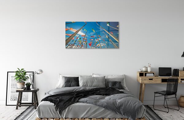 Sklenený obraz rôzne vlajky 100x50 cm 2 Prívesky