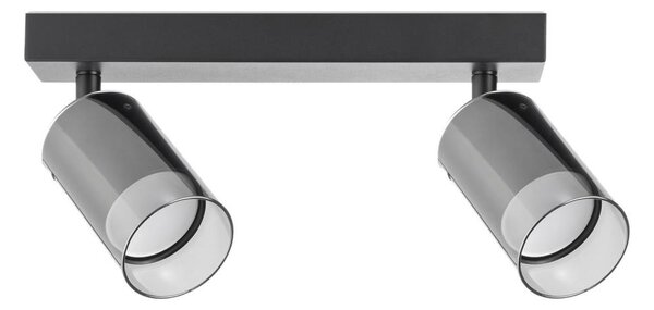 Zuma Line 2211BD-2-BK - Bodové svietidlo REN 2xGU10/50W/230V čierna/šedá