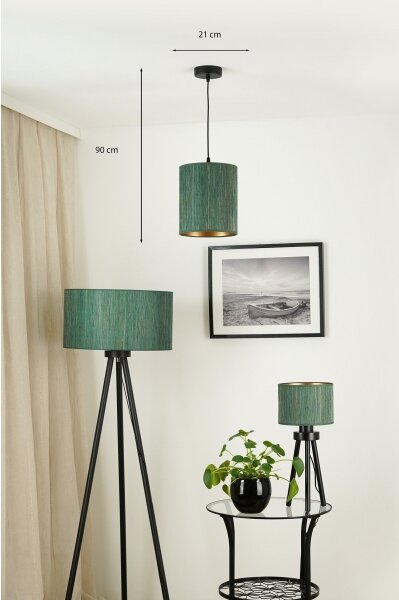 Brilagi - Luster na lanku BOSTON ROLLER 1xE27/15W/230V pr. 21 cm zelená/zlatá