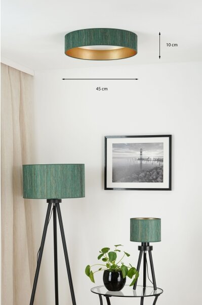 Brilagi - LED Stropné svietidlo BOSTON ROLLER LED/24W/230V pr. 45 cm zelená/zlatá