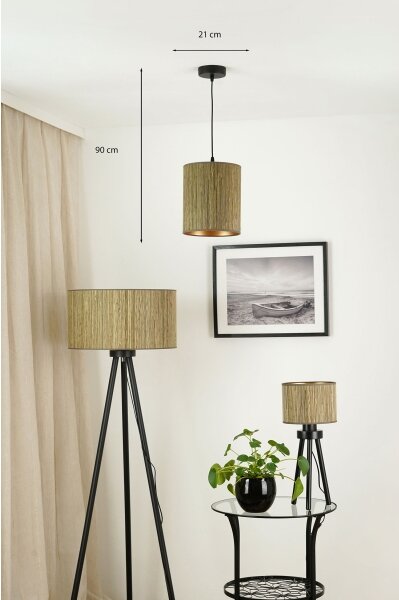 Brilagi - Luster na lanku BOSTON ROLLER 1xE27/15W/230V pr. 21 cm hnedá/zlatá