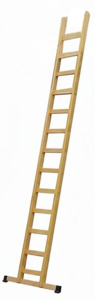 Drevený jednostranný oporný rebrík Sadař, 4 m