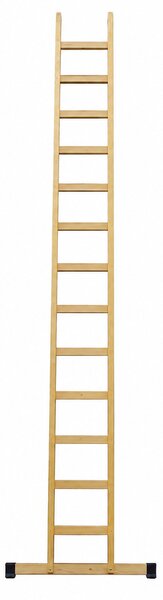 Drevený jednostranný oporný rebrík Sadař, 4 m