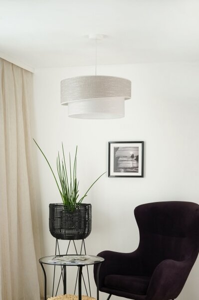 Brilagi - Luster na lanku DOVER SHINE 1xE27/15W/230V pr. 50 cm šedá/krémová