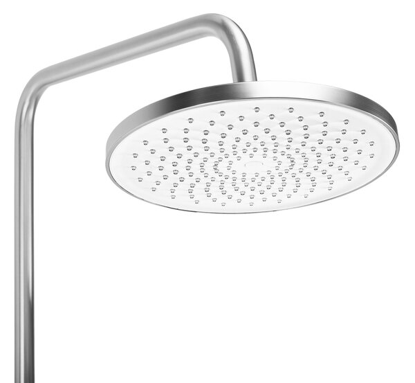 Rea Ontario, sprchový set nástenný s dažďovou sprchou, brúsená oceľ, REA-P5506