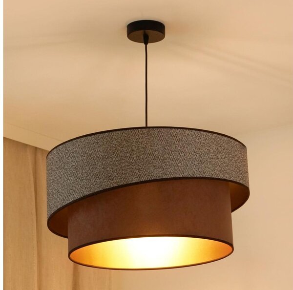 Brilagi - Luster na lanku VEGAS SHINE 1xE27/15W/230V pr. 50 cm šedá/hnedá