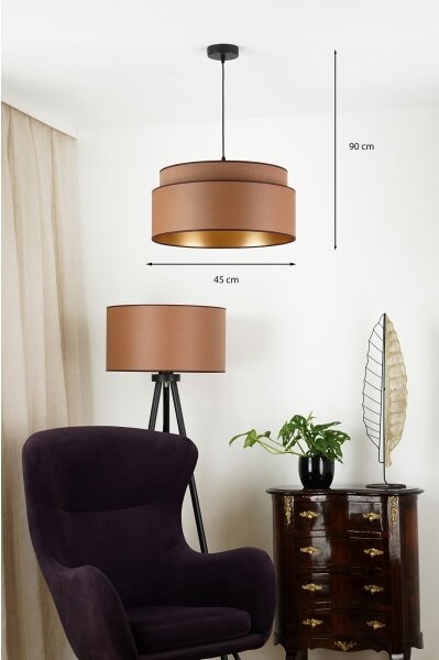 Brilagi - Luster na lanku OREGON VEGE 1xE27/15W/230V pr. 45 cm hnedá