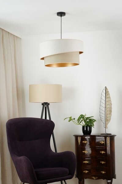 Brilagi - Luster na lanku VEGAS SHINE 1xE27/15W/230V pr. 50 cm krémová/béžová