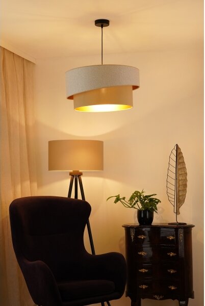 Brilagi - Luster na lanku VEGAS SHINE 1xE27/15W/230V pr. 50 cm krémová/béžová