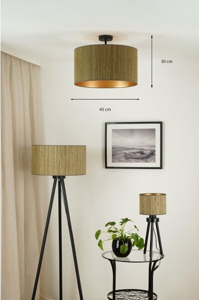 Brilagi - Prisadený luster BOSTON ROLLER 1xE27/15W/230V pr. 45 cm hnedá/zlatá
