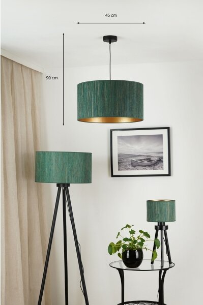Brilagi - Luster na lanku BOSTON ROLLER 1xE27/15W/230V pr. 45 cm zelená/zlatá