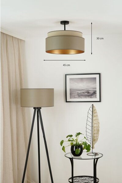 Brilagi - Prisadený luster OREGON VEGE 1xE27/15W/230V pr. 45 cm šedá
