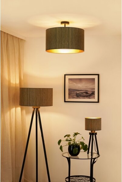 Brilagi - Prisadený luster BOSTON ROLLER 1xE27/15W/230V pr. 45 cm hnedá/zlatá