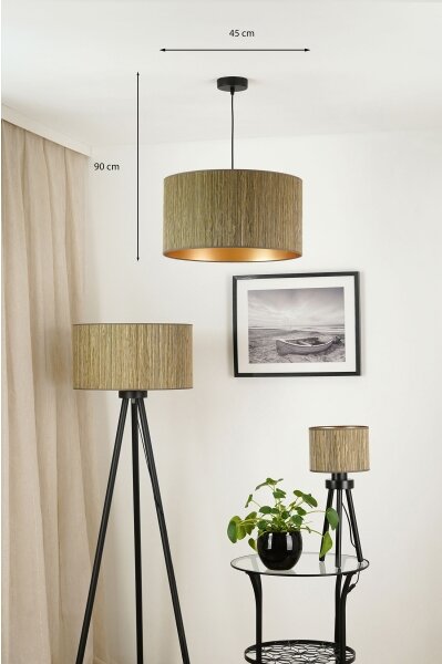 Brilagi - Luster na lanku BOSTON ROLLER 1xE27/15W/230V pr. 45 cm hnedá/zlatá