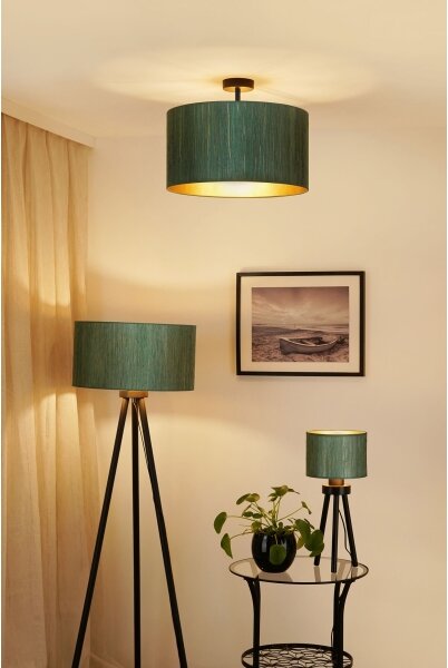 Brilagi - Prisadený luster BOSTON ROLLER 1xE27/15W/230V pr. 45 cm zelená/zlatá