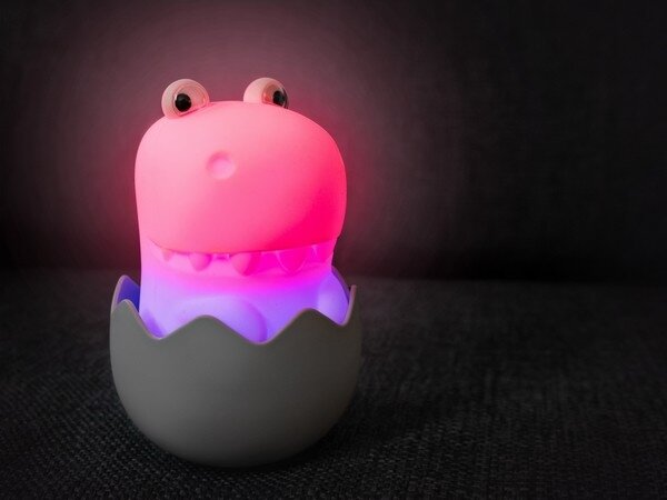 MegaLight - LED RGB Stmievateľná nabíjacia detská dotyková lampa DIGGY DINO LED/5V