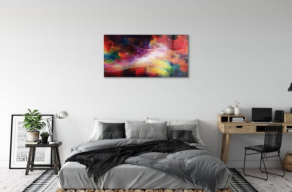 Sklenený obraz Fraktály abstraktné vlna 100x50 cm 2 Prívesky