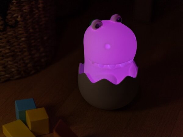 MegaLight - LED RGB Stmievateľná nabíjacia detská dotyková lampa DIGGY DINO LED/5V