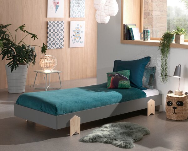 POSTEĽ PRE DETI A MLÁDEŽ, 90/200 cm sivá MID.YOU - Detské izby, Online Only