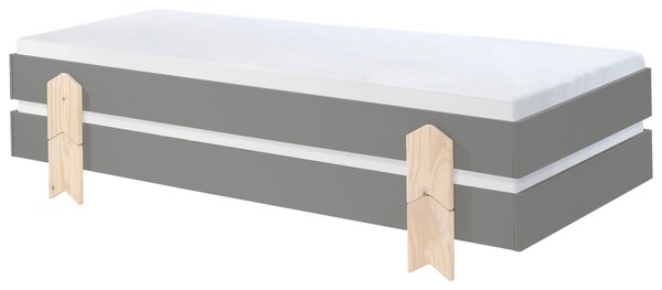 STOHOVATEĽNÁ POSTEĽ, 90/200 cm sivá MID.YOU - Detské izby, Online Only