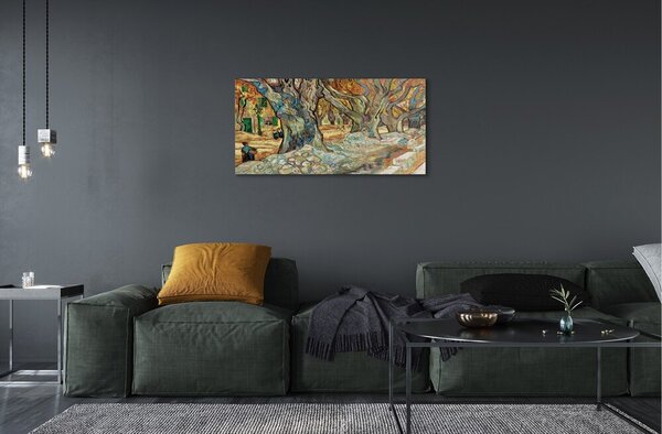 Obraz na skle Art abstraktné mestský trh 100x50 cm 2 Prívesky