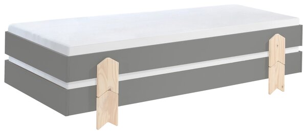 STOHOVATEĽNÁ POSTEĽ, 90/200 cm sivá MID.YOU - Detské izby, Online Only