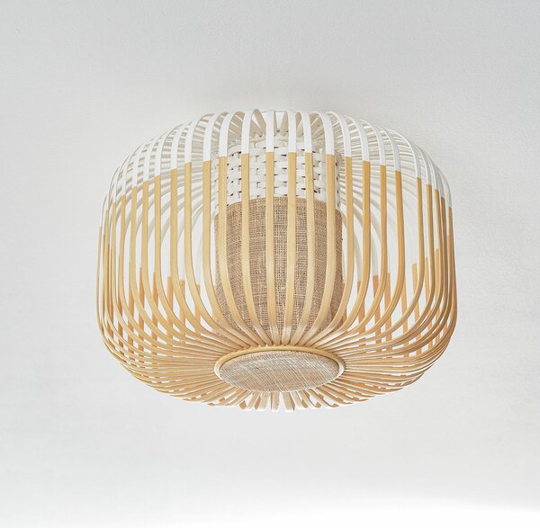 Stropné Lampa Forestier, Bamboo Light S, stmievateľné, Biela, Obývacia izba, Bambus, Dizajnový