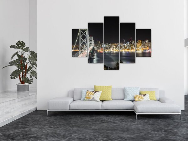 Obraz Brooklynského mostu a New Yorku (150x105 cm)