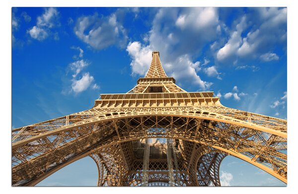 Obraz na plátne - Eiffelova veža - pohľad zdola 135A (60x40 cm)