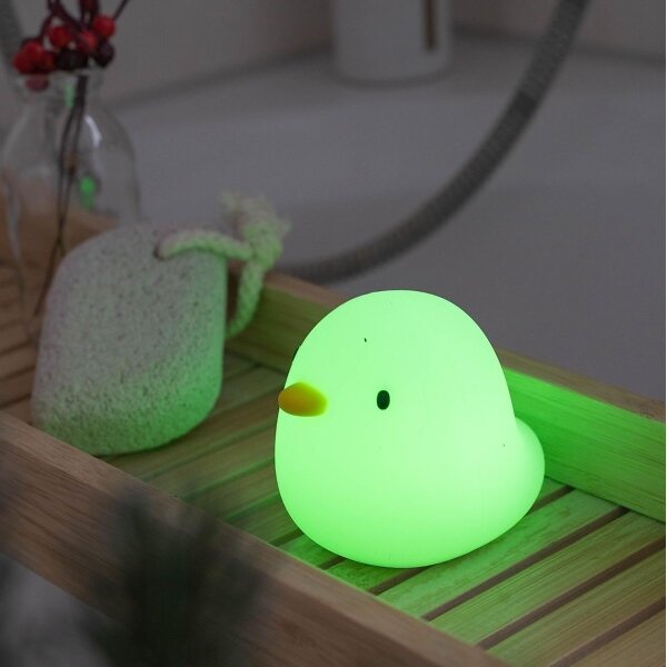 MegaLight - LED RGB Nabíjacia detská dotyková lampa do vane SWIMMY DUCK LED/5V