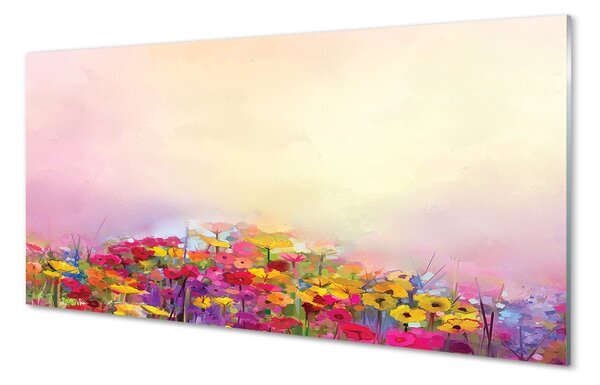 Obraz na skle Obrázok kvety neba 100x50 cm 2 Prívesky