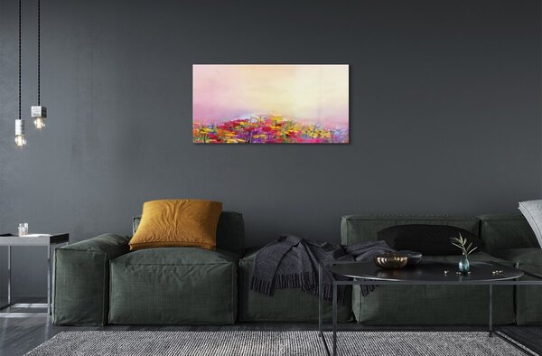 Obraz na skle Obrázok kvety neba 100x50 cm 2 Prívesky