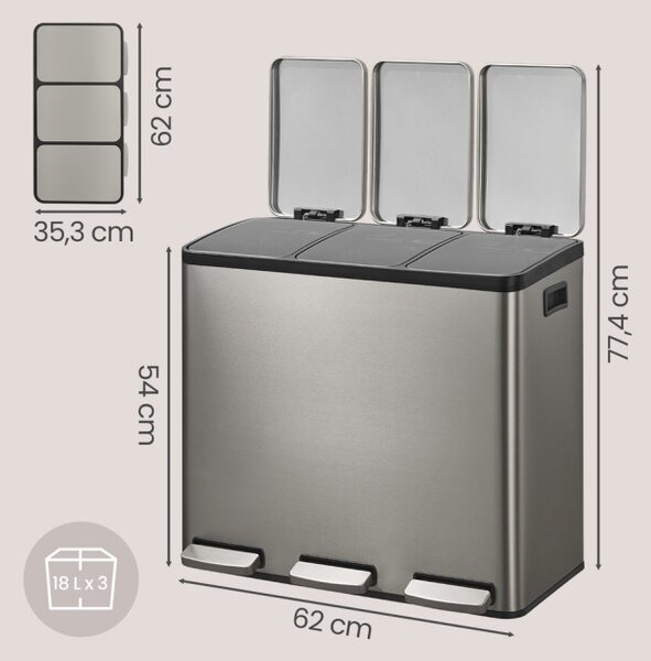 Odpadkový kôš na triedený odpad LTB254EZ01