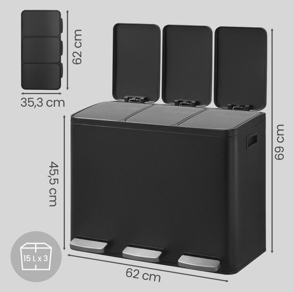 Odpadkový kôš na triedený odpad LTB145BZ02