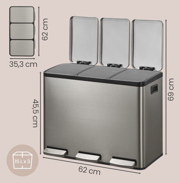 Odpadkový kôš na triedený odpad LTB145EZ01